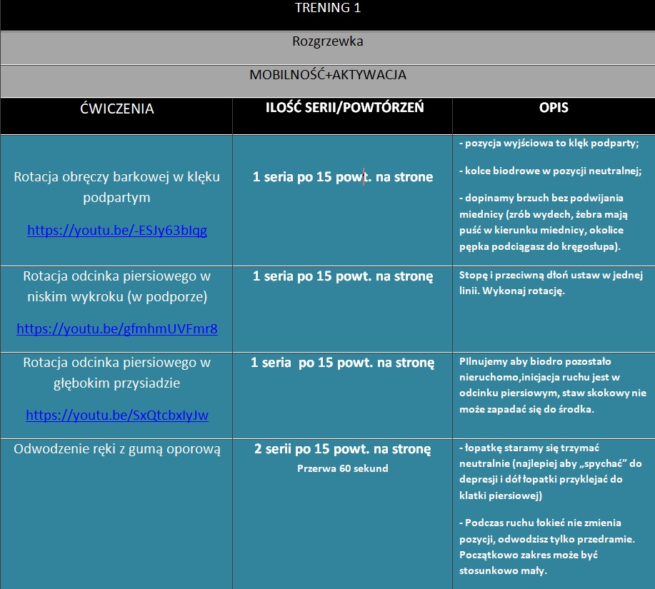 Plan treningowy "Uczeń" - obrazek 2